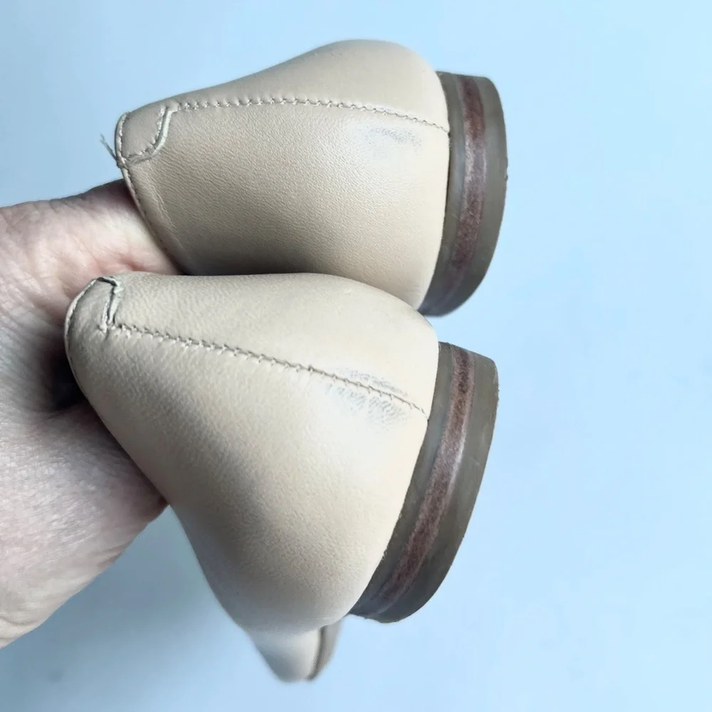 Marc Fisher Cream Leather Point Toe Flats size 6 - Picture 11 of 12